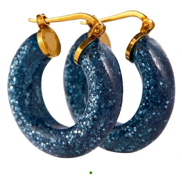Jewelry Brand New Beautiful Stella Mccartney Resin Hoop Earrings